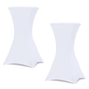IDMarket - Set di 2 coperture bianche per tavolo pieghevole alto 105 CM