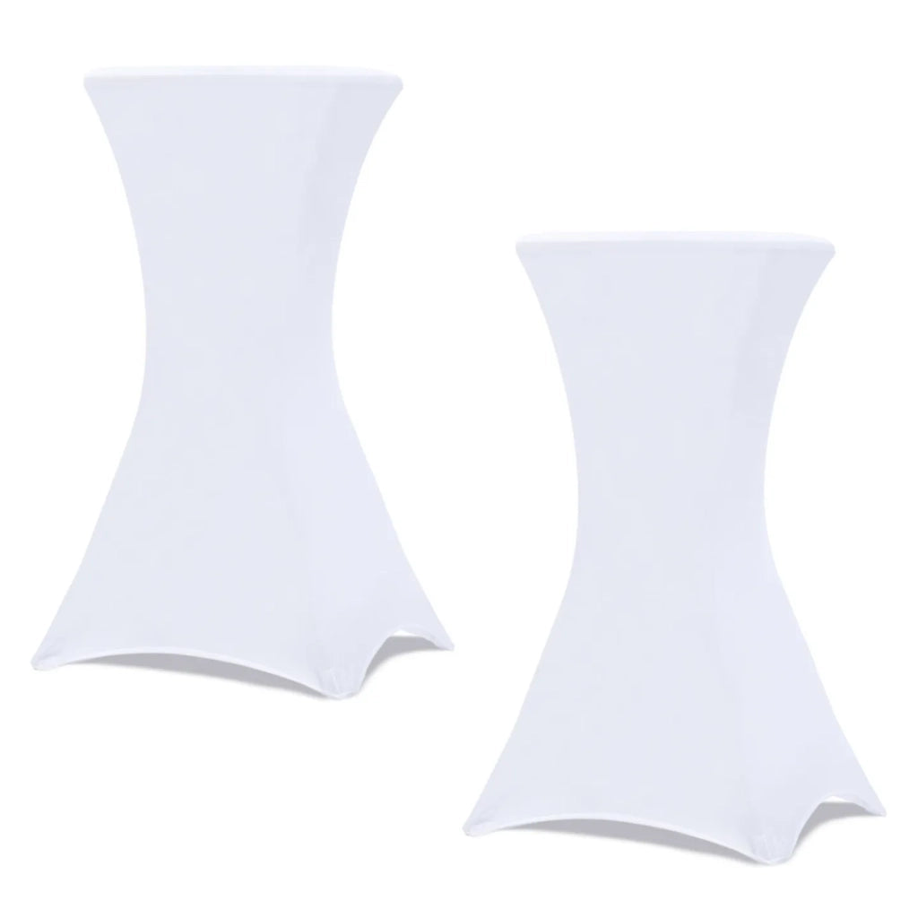 IDMarket - Set di 2 coperture bianche per tavolo pieghevole alto 105 CM
