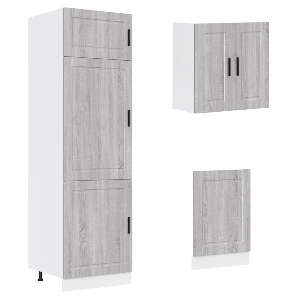 vidaXL Set Mobili da Cucina 8 pz Kalmar Grigio Sonoma in Truciolato