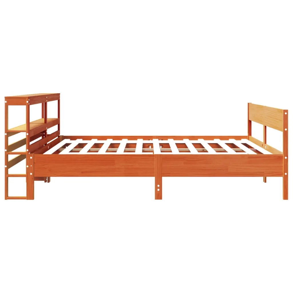vidaXL Letto senza Materasso Marrone Cera 200x200 cm in Legno di Pino