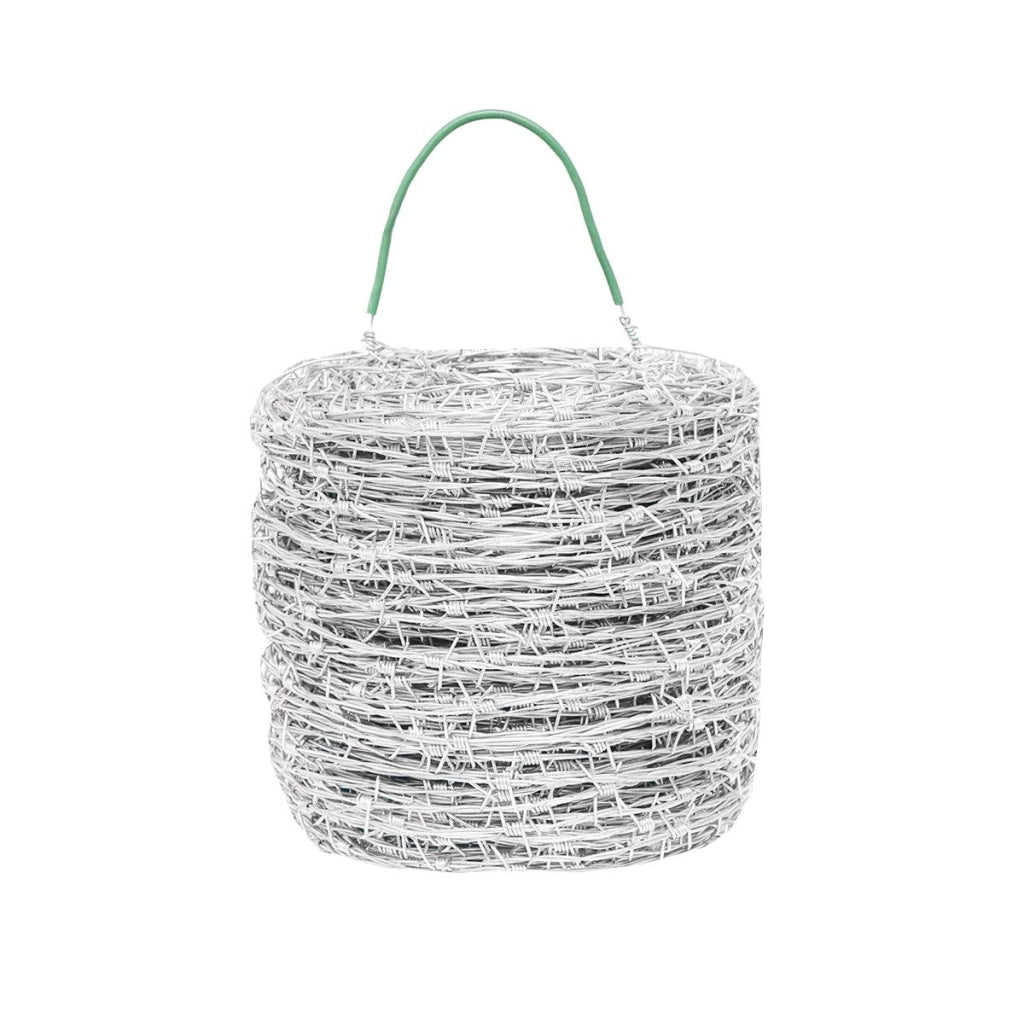 Rotolo di filo spinato zincato 250m,1.8 mm, distanza tra le punte 11-14cm, per recinzioni, Filo spinato zincato bobina