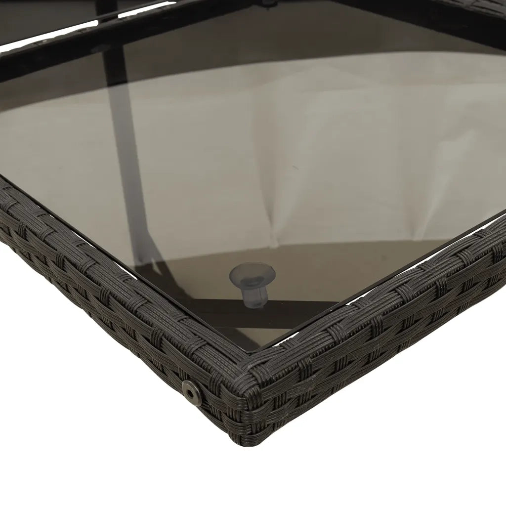 Set da Pranzo da Giardino 11 pz con Cuscini in Polyrattan Nero 3278057