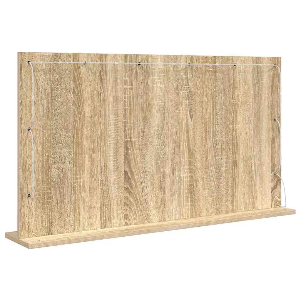 Specchio da Vanità Rettangolare Rovere Sonoma 100 x 55 x 18 cm 868303