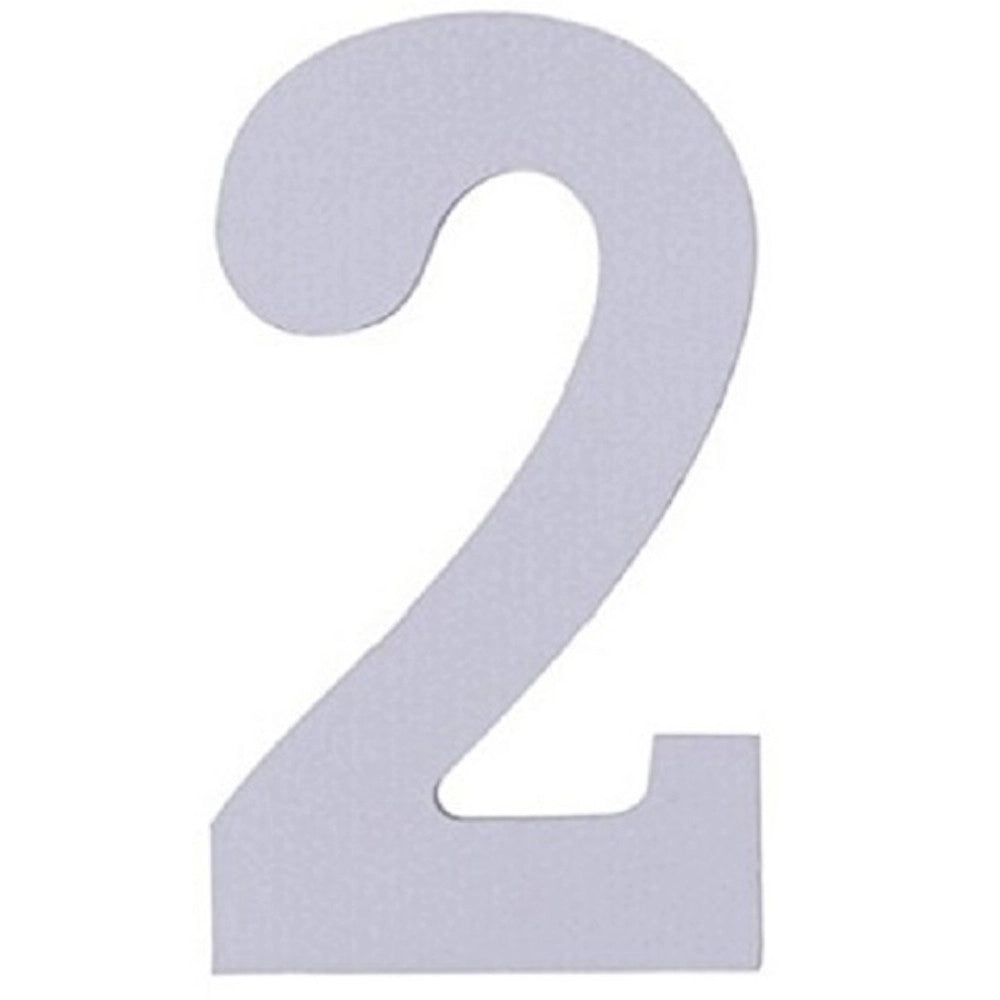 Trade Shop - Numero 2 In Legno Bianco 11cm Decorazione Confettata Matrimonio Compleanno Wedding -