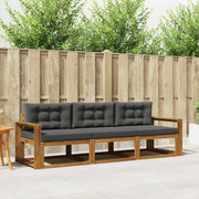 Set di divani da esterno con cuscino 3 pcs Naturale e Antracite