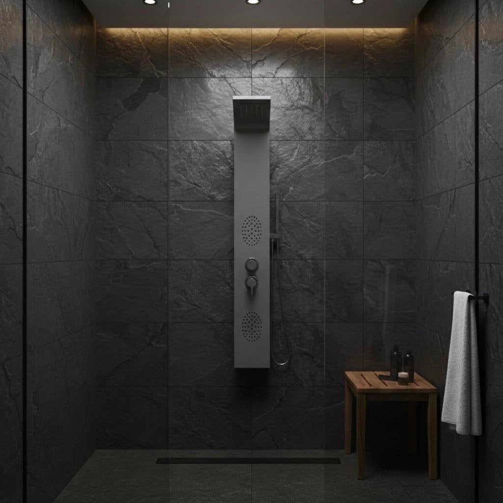 Colonna doccia pannello idromassaggio effetto cascata YH8121 RUSSIA - Satinato