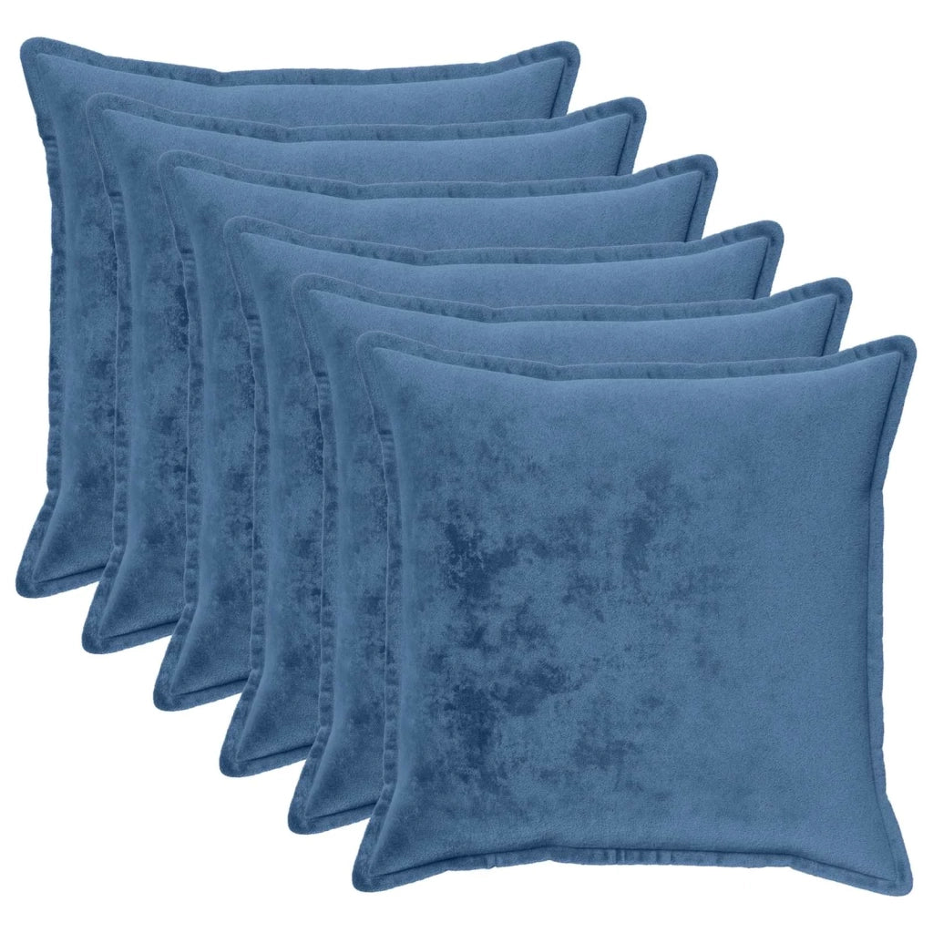 Federa 6 pcs HOUTEN Azzurro 80 x 80 cm Flanella 921820