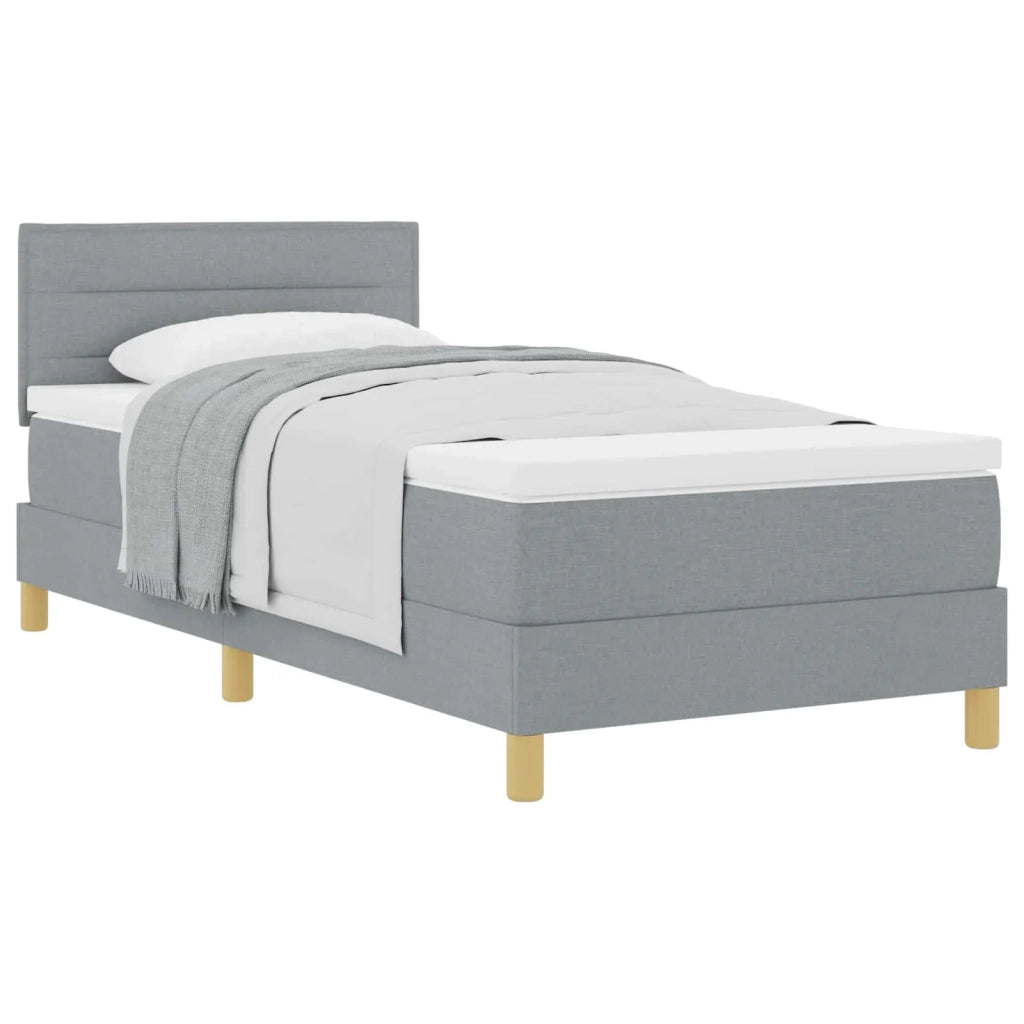 Letto a molle con cuscino Grigio chiaro 80 x 200 cm Tessuto 3338797