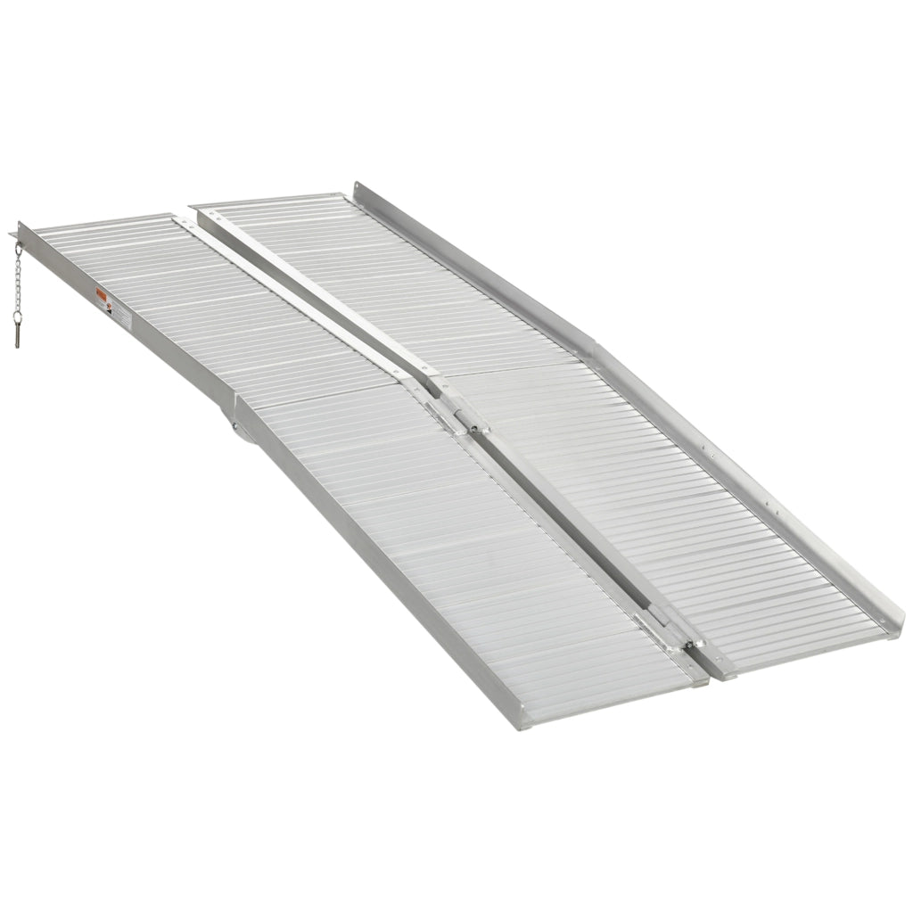 Rampa per Sedia a Rotelle in Lega di Alluminio Antiscivolo Capacit¨¤ 272kg. 183x72x5cm