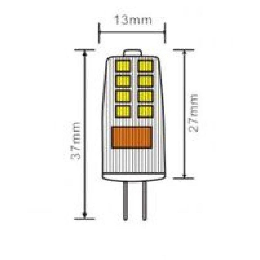 Trade Shop - Lampadina Led G4 Ac/dc 12v 2 W 200 Lumen Luce 4000k 3000k 6500k Spardc-g4-2w-ce3 -
