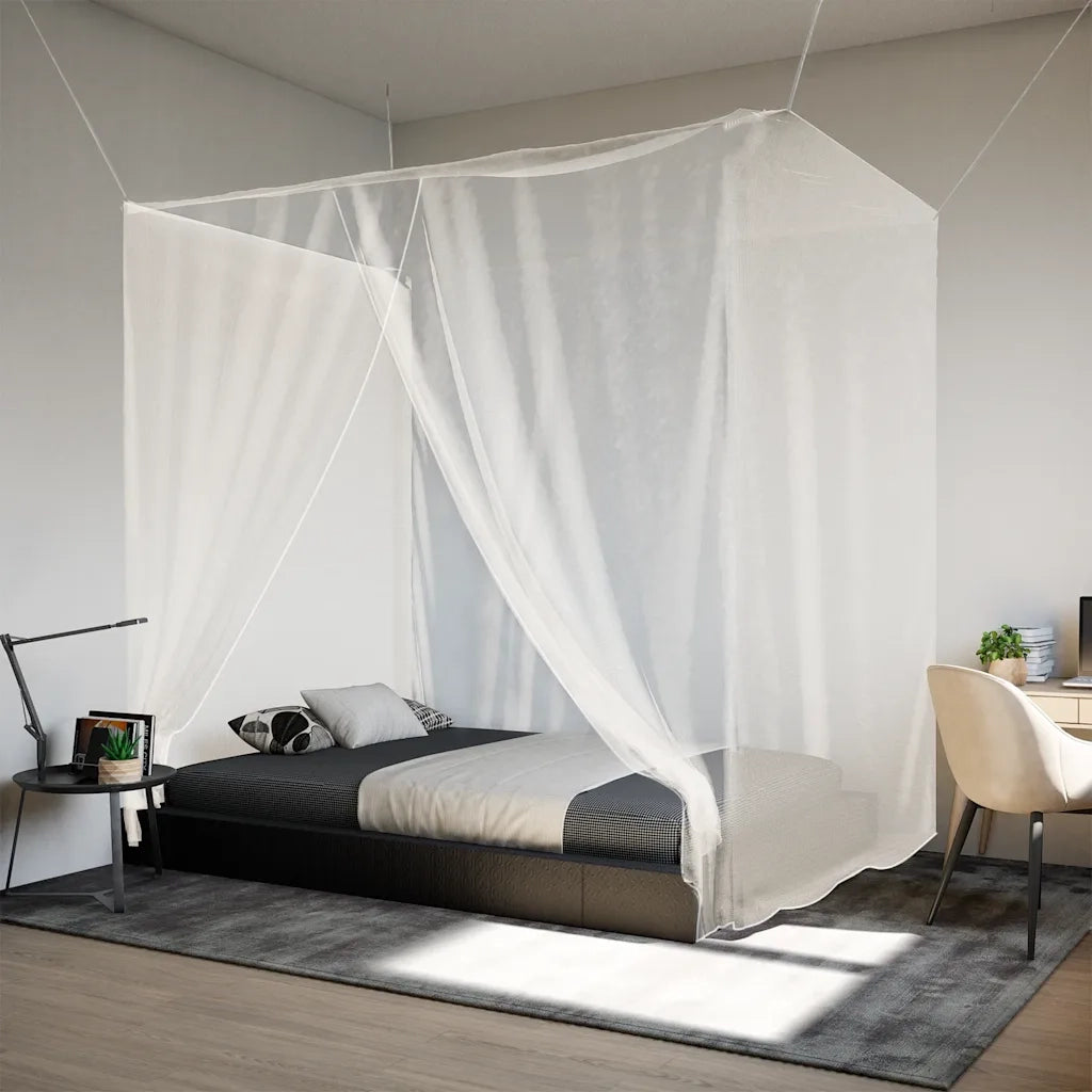 vidaXL Zanzariera Sospesa 156 Rete Bianca 220x100x150 cm