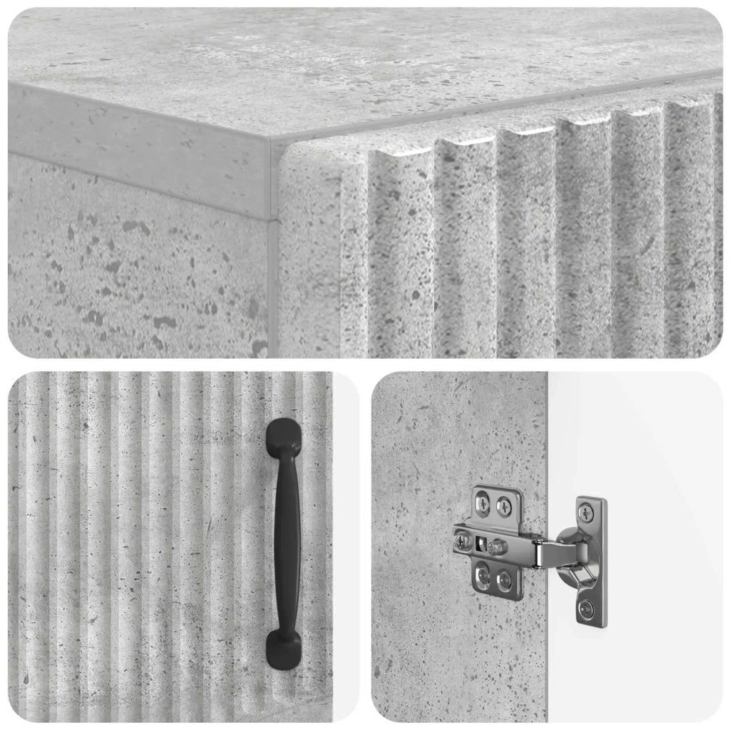 Mobiletto da Bagno HOORN Grigio Cemento 59,5 x 31 x 77 cm 897278