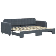 Divano letto | Sof¨¤ letto | Letto singolo Estraibile Grigio Scuro 80x200cm Velluto