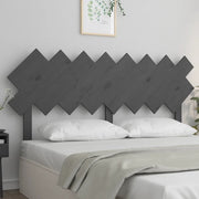 Testiera per Letto Grigia 159,5x3x80,5cm Legno Massello di Pino 819232
