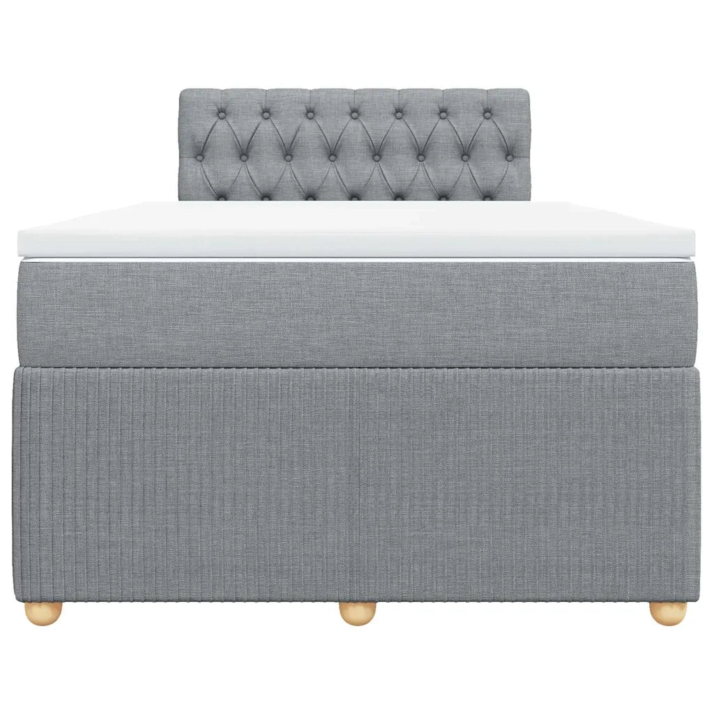 Giroletto a Molle con Materasso Grigio Chiaro 120x200cm Tessuto 3287430