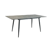 Tavolo allungabile CALDERO 120–160 cm – Tavolo contemporaneo aspetto pietra e metallo