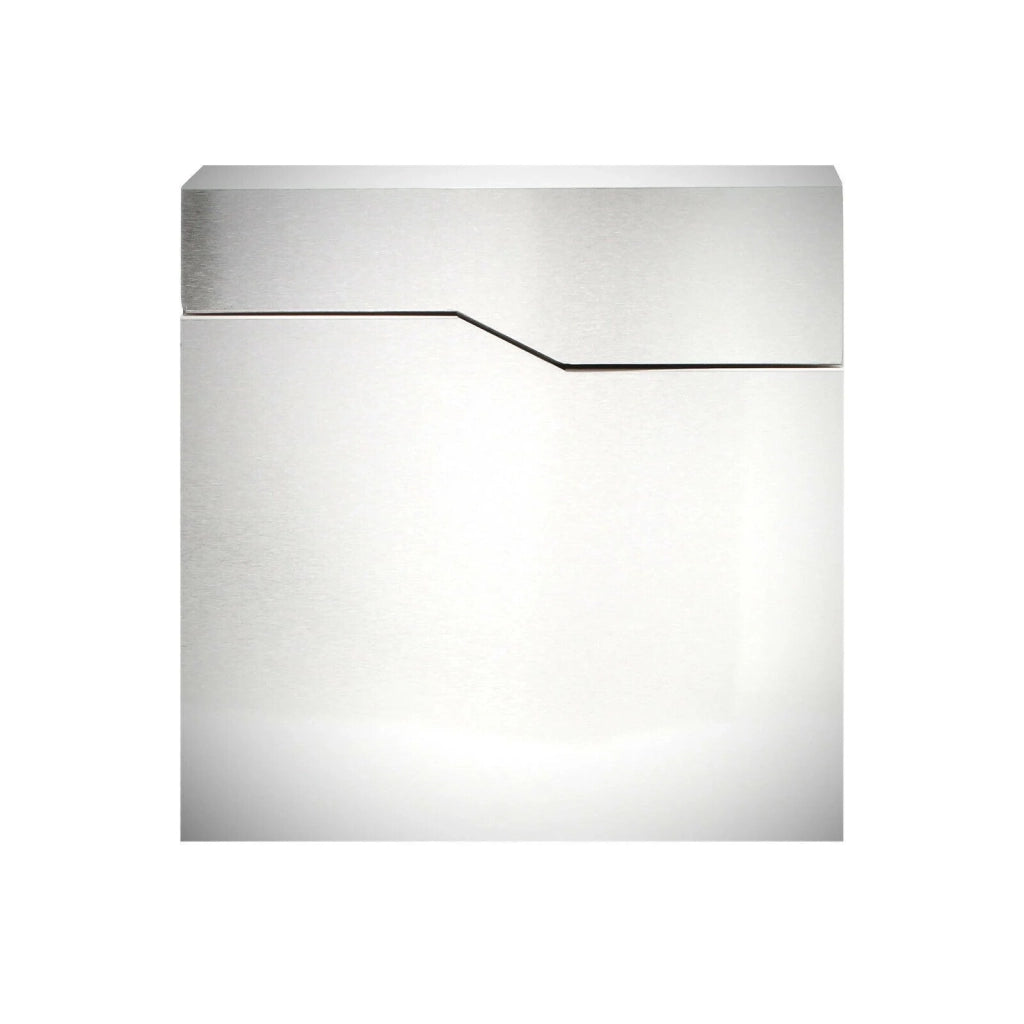 Cassetta postale di design in acciaio inox con scomparto per giornali cassetta postale in acciaio inox argento 16_0000094