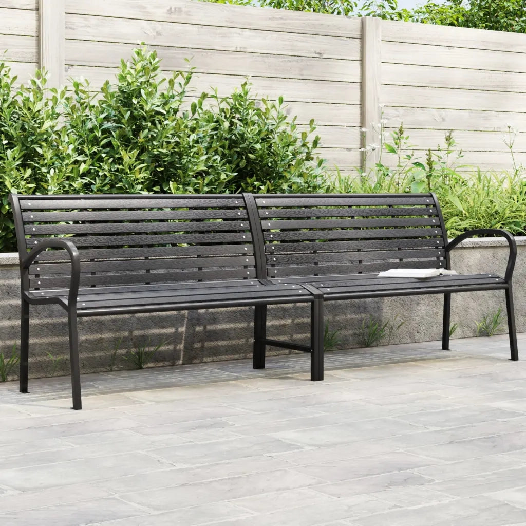 Panca da Giardino Doppia 231 cm in Acciaio e WPC cod mxl 114076