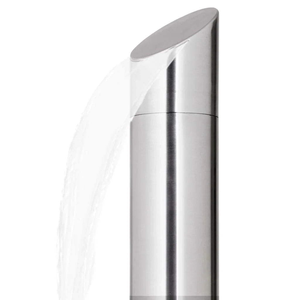 Doccia da giardino con base 225 cm acciaio inox grigio 02_0042048