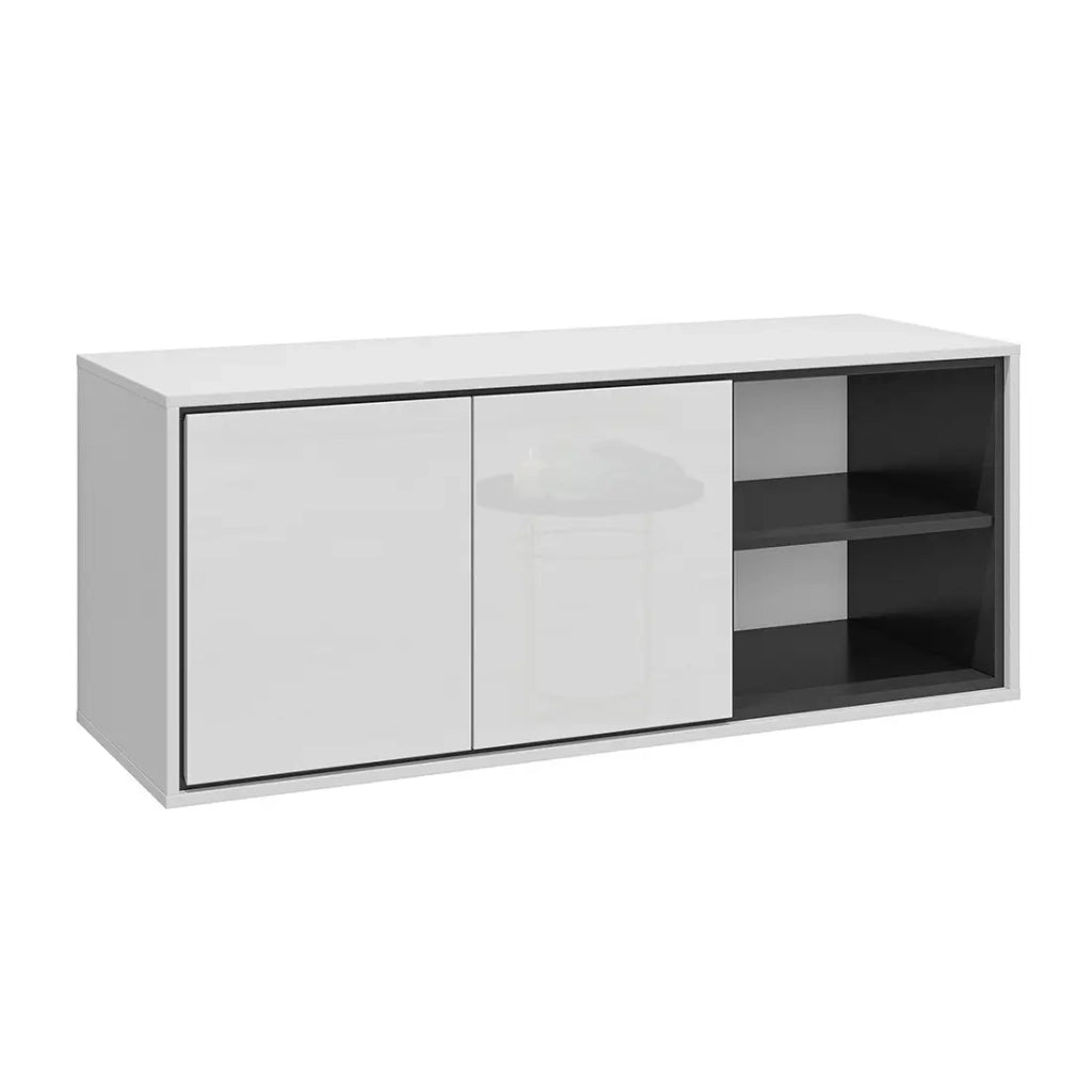 Mobile sottolavabo da bagno 120 cm GOBI colore bianco e nero