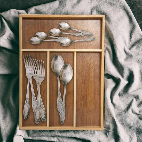 Set di Cucina in Bambù 4 Cesti - Alta Qualità - Facile da Pulire - Aspetto Naturale set di cucina 47 profondo
