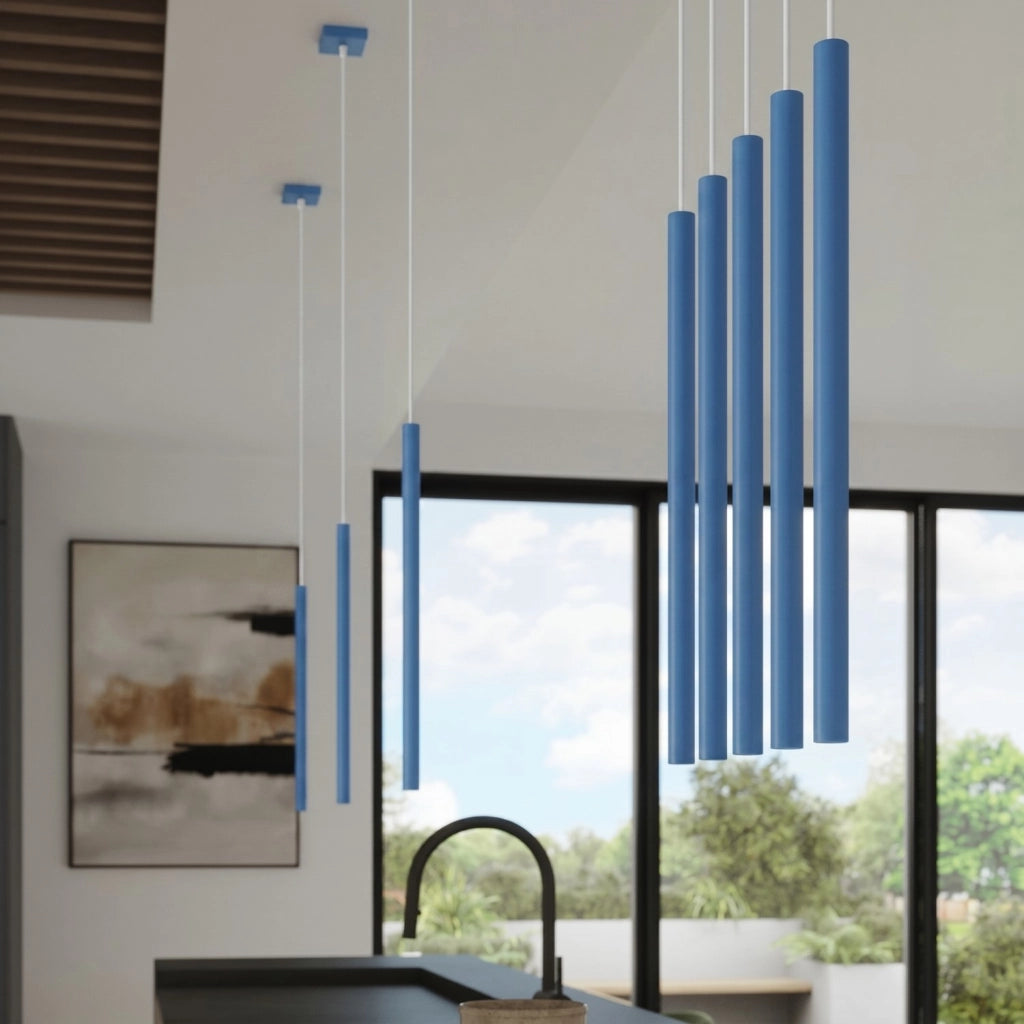 Lampada a sospensione PASTELO 1 azzurro