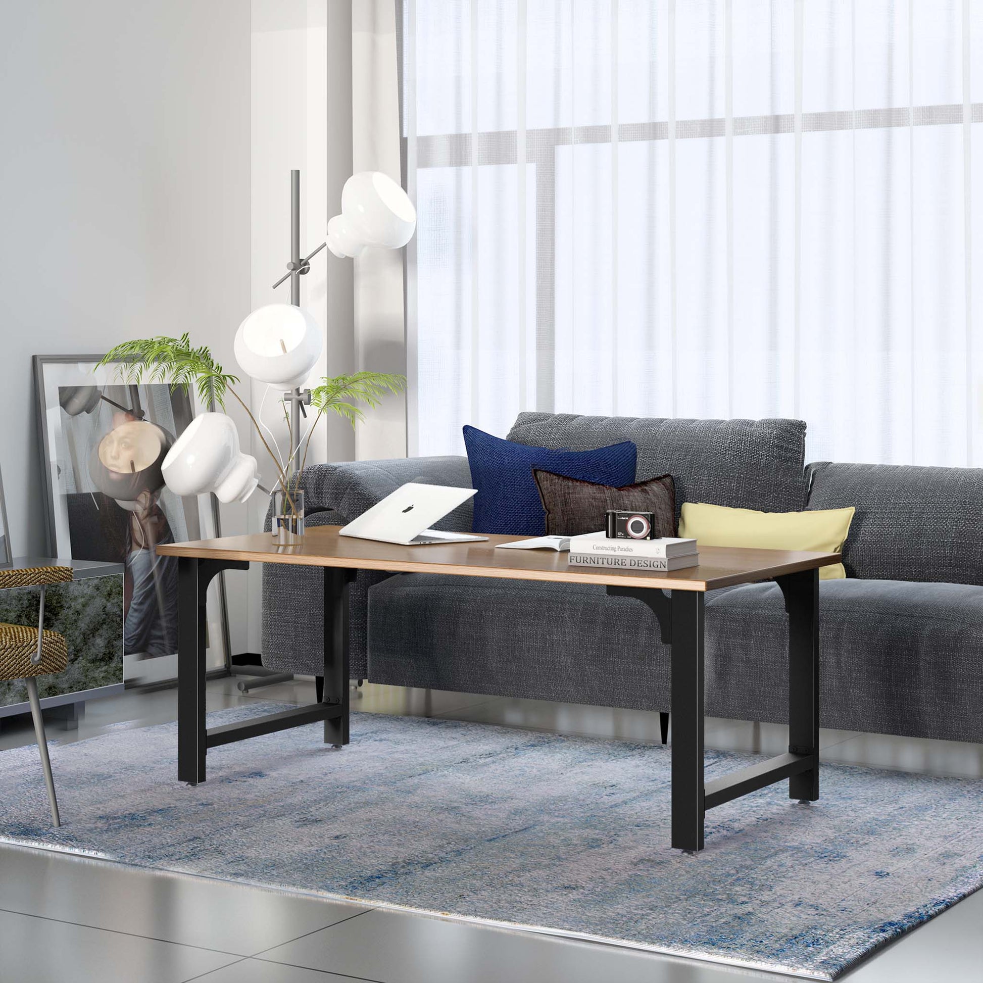 Base per tavolo 100x72 cm verniciatura a polvere nero Telaio per tavoli gambe tavolo