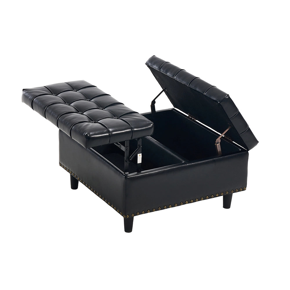 Panca-Xylo-Quadrata con spazio nero PU salotto