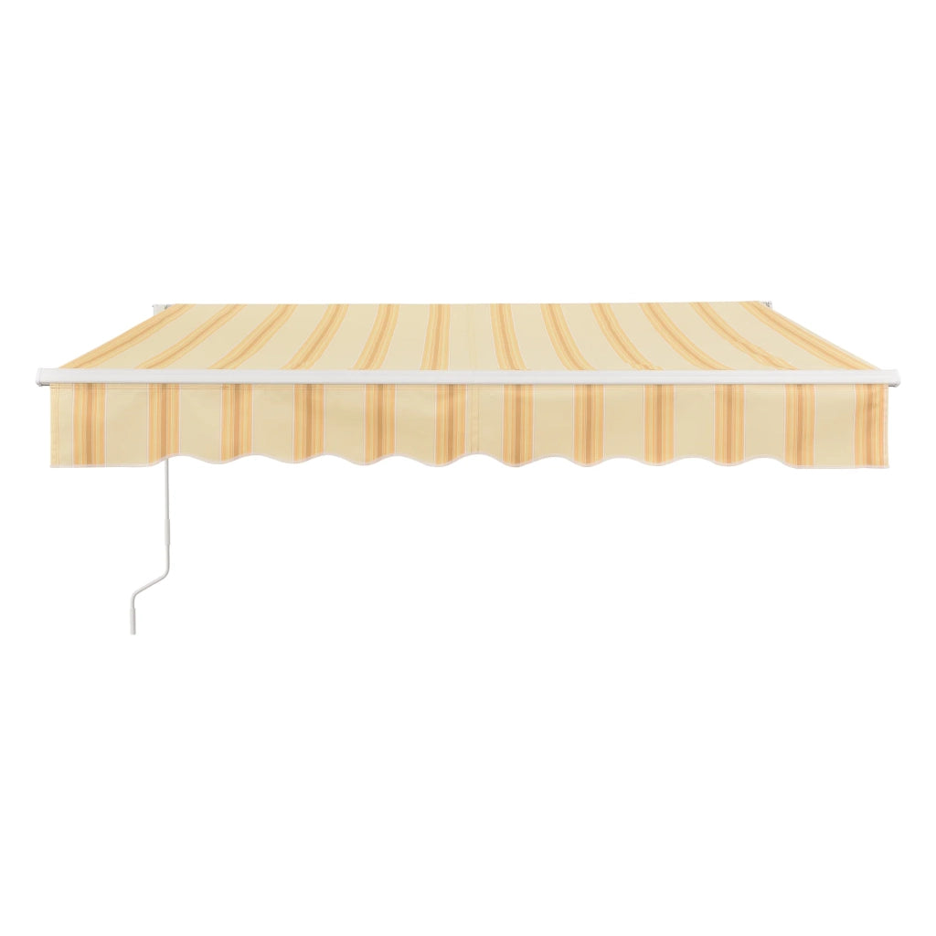 Tenda da sole con manovella 350 x 250 cm giallo bianco 03_0008311