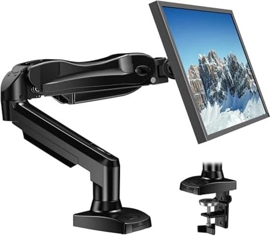 Sostegno per monitor, 360 gradi rotativo, per schermi curvi da 17 a 30 pollici, supporto per viti a gas, VESA 75 x 75/100 x 100 mm