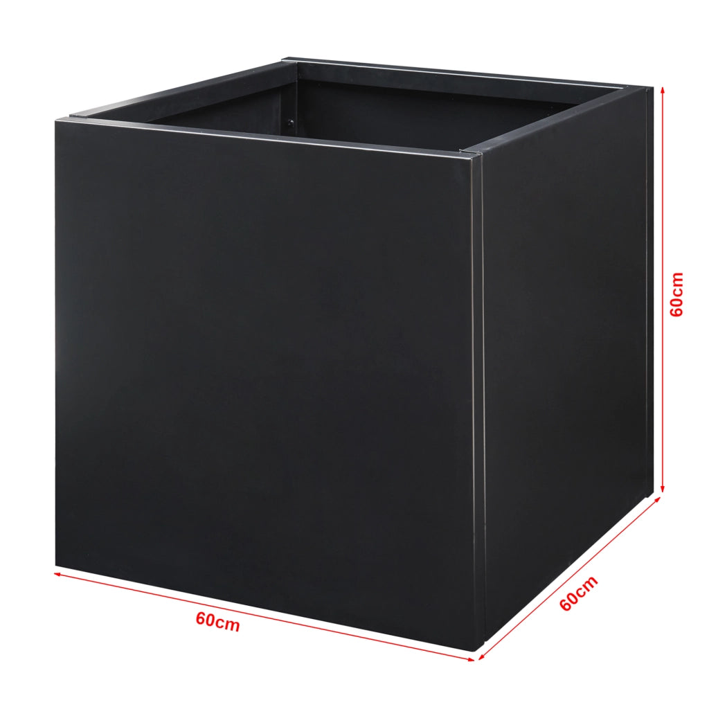 Fioriera Vaargel in Acciaio Portafiori 60x60x60 cm - Nero casa.pro