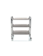 Carrello da cucina pieghevole cromato con ruote BAUHAUS 3 ripiani
