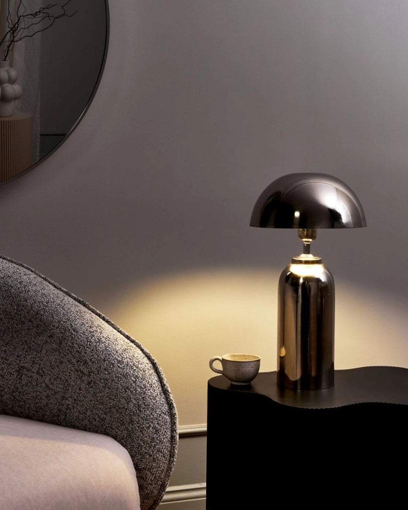 Lampada da tavolo Ottone Ferro Metallo Base 47 cm Singola Luce Design Moderno Accessori Casa Soggiorno