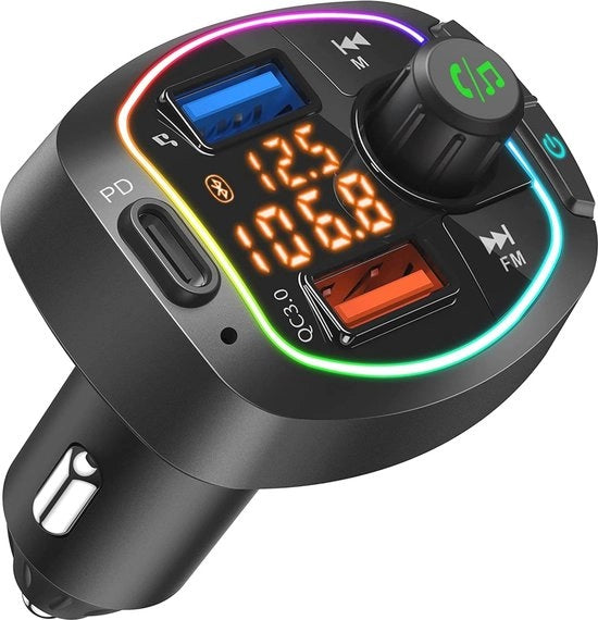 Radio FM Bluetooth e lettore MP3 per l'auto con porte USB e slot di lettura di Micro SD
