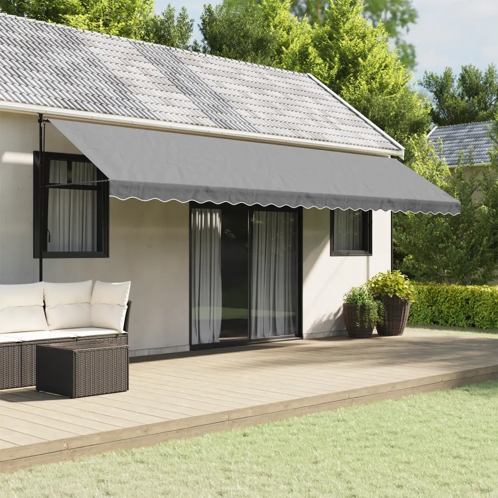 Tessuto di Ricambio per Mantovana da Tenda Strisce Antracite 6m 367767