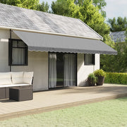 Tessuto di Ricambio per Mantovana da Tenda Strisce Antracite 6m 367767