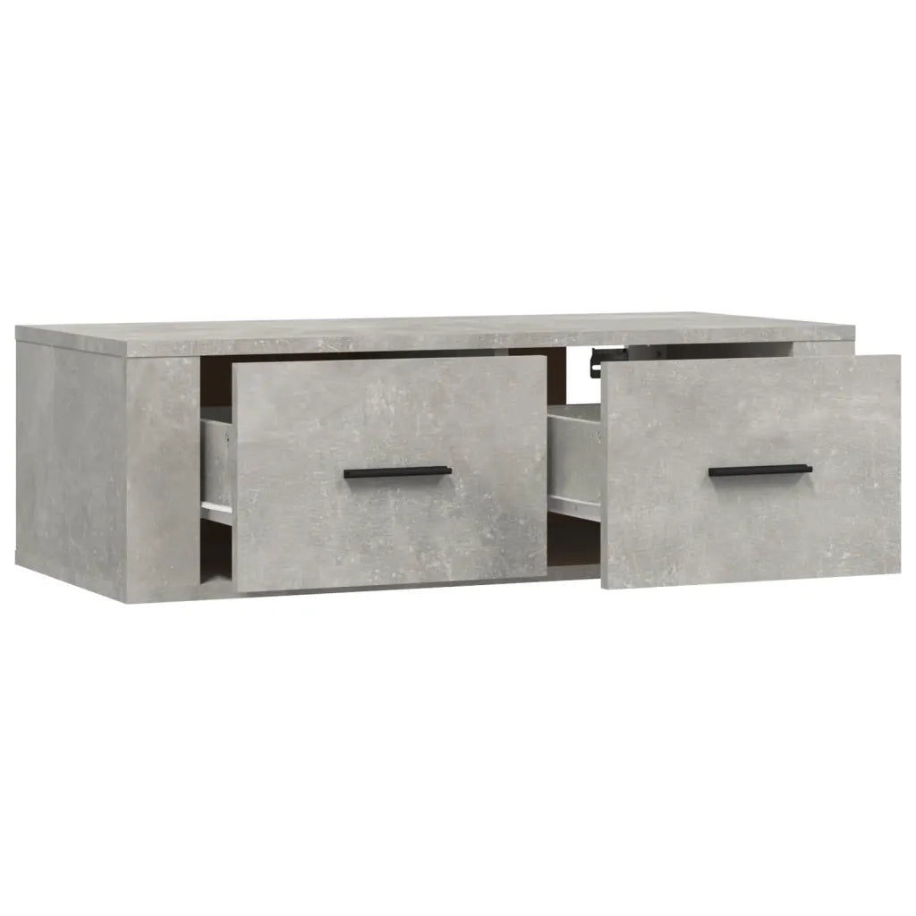 Mobile TV Pensile Grigio Cemento 80x36x25 cm Legno Multistrato 816836
