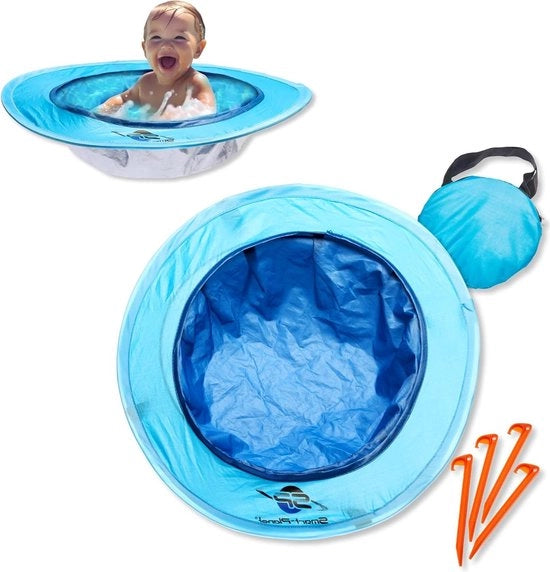 Piscina per bambini con scivolo Arctic Friends - gonfiabile - 74 x 18 cm - piscina per bambini con 2 anelli - piscina per neonati - piscina per bambini con scivolo