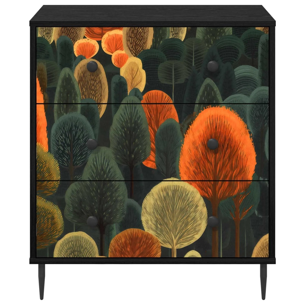 Cassettiera ZAANDAM Stampa boschiva 66 x 36,5 x 76 cm 8007380