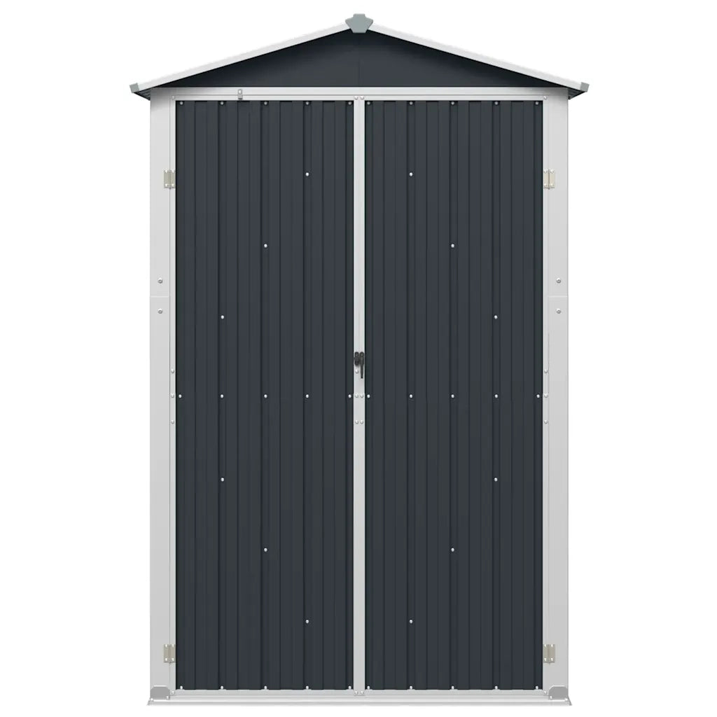 Capanno da Giardino Antracite 116x45x175cm in Acciaio Zincato 46303