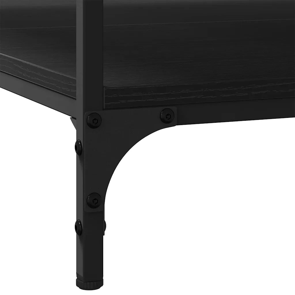 Tavolino da salotto Rovere nero 80 x 80 x 40 cm 883499