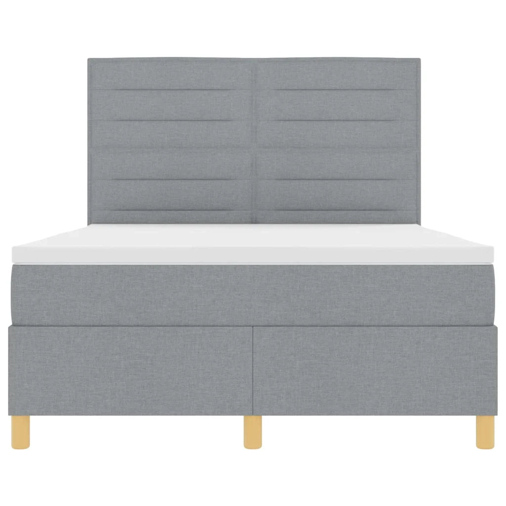 Letto a molle con materasso Grigio chiaro 160 x 200 cm Tessuto 3339553