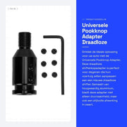 Adattatore di cambio per motore a vano di accensione universale - Adattatore di trasferimento di segnale per motore a vano di accensione - Nero - Realizzato in alluminio di alta qualità - Adatto per 12x1,25 - Incluso l'installatore...