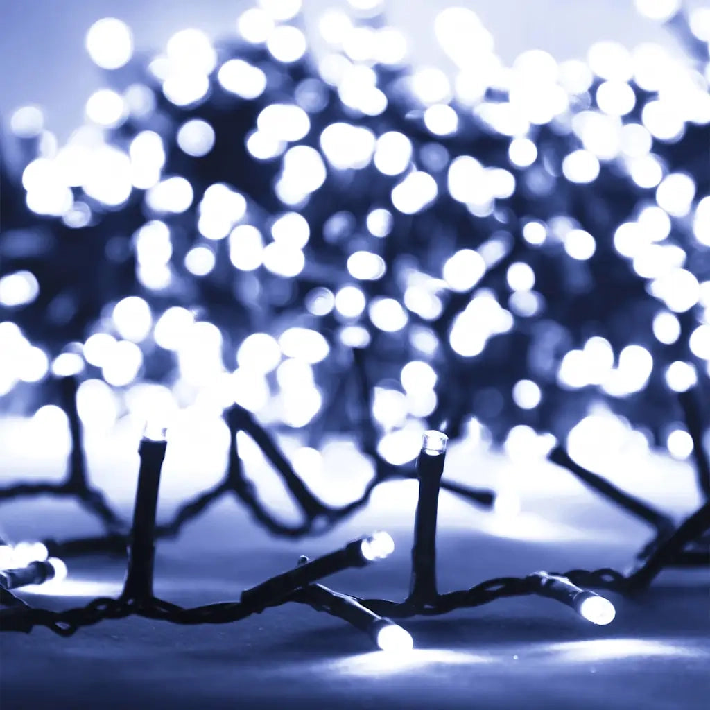 Stringa LED Compatta con 400 Luci LED Bianco Freddo 13 m in PVC 343255