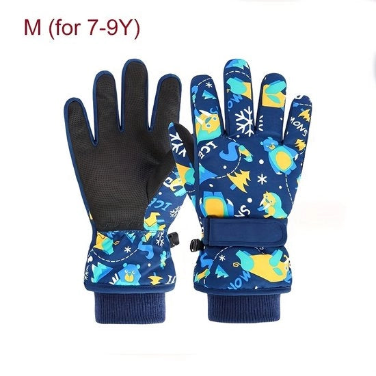 Manopole per sci e snowboard per bambini, impermeabili e calde, guanti invernali, adatti per touchscreen, taglia M