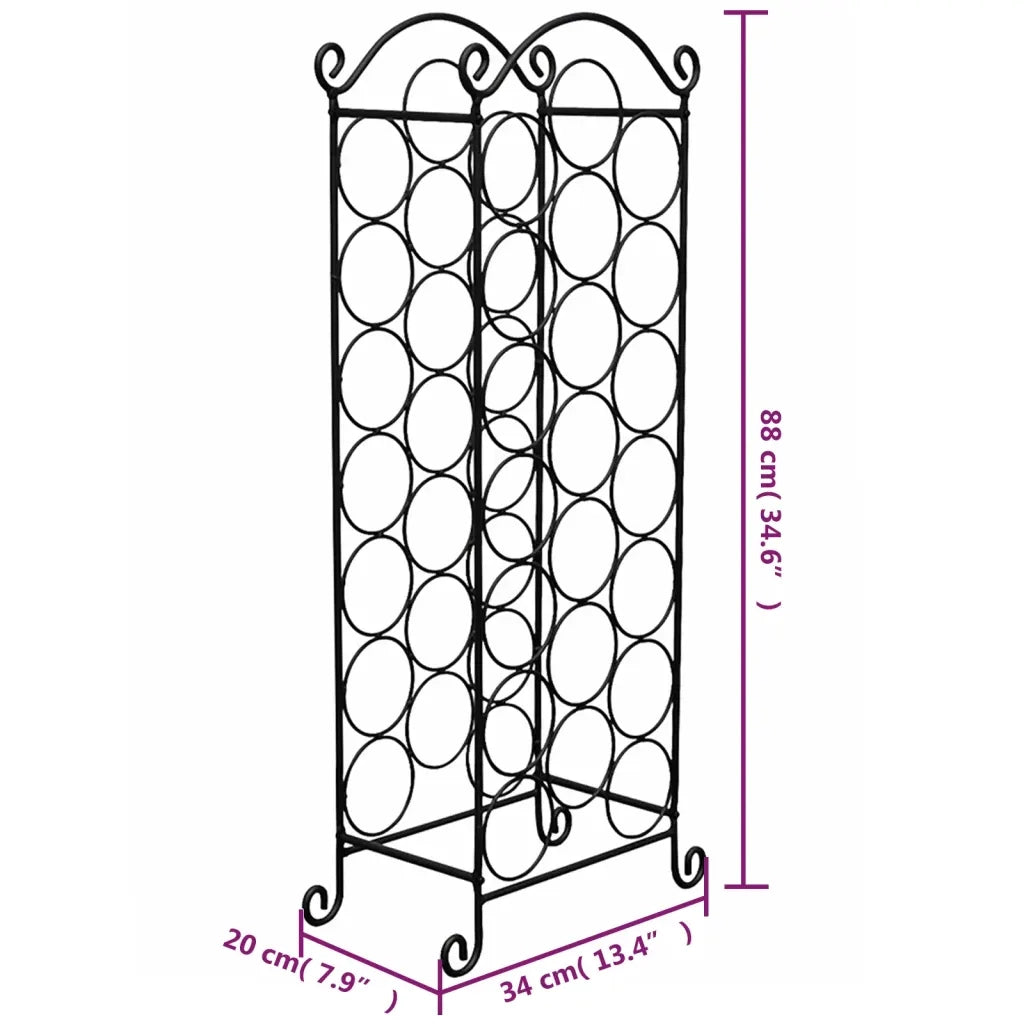 Porta Bottiglie di Vino per 21 Bottiglie in Metallo 50206