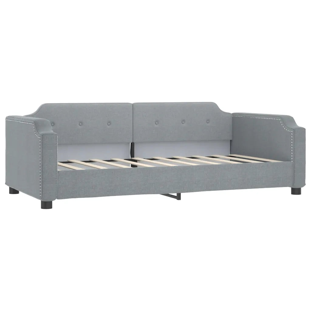 Divano Letto Estraibile Cassetti-Sofa Letto-Daybed Grigio Chiaro 90x190cm Tessuto 214113