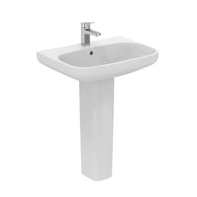 Lavabo Ideal Standard 55 cm con colonna in ceramica lucida  I.Life A