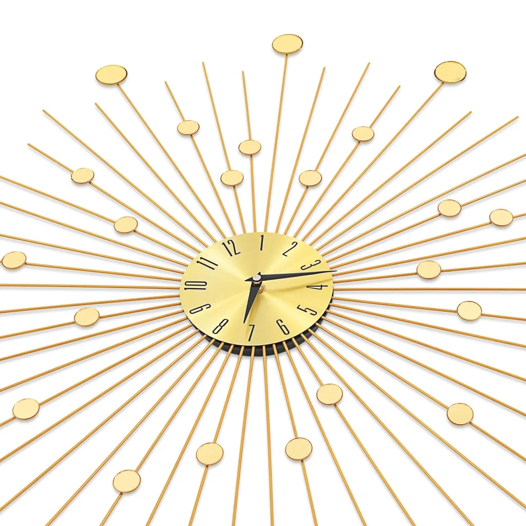 Orologio da Parete in Metallo 70 cm Dorato 283862