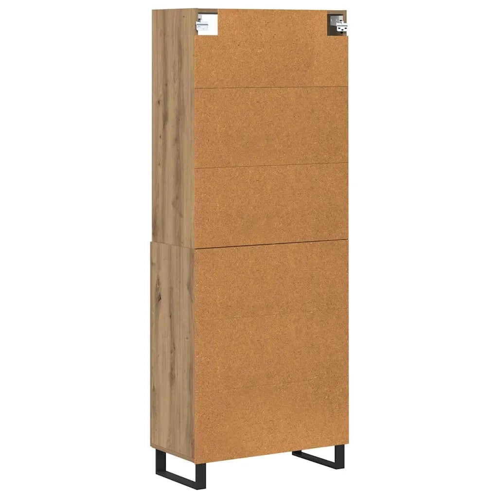 Credenza 2 pcs Rovere artigianale Legno multistrato 3403190